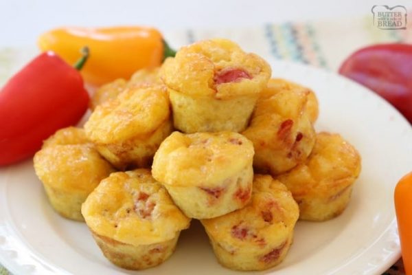 Fiesta Egg Bites from Butter with a Side of Bread