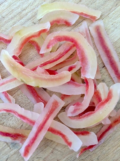 Candied Watermelon Rind from Savory Moments