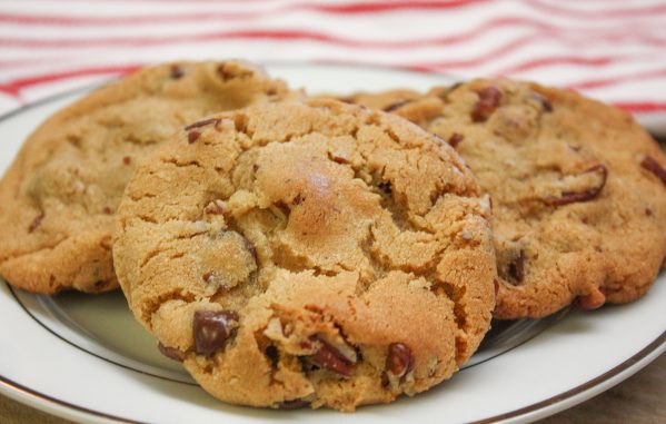 Chocolate chip pecan cookies are an easy cookie recipe.