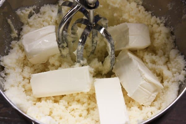 Old fashioned pound cake with cream cheese is a delicious dessert. 