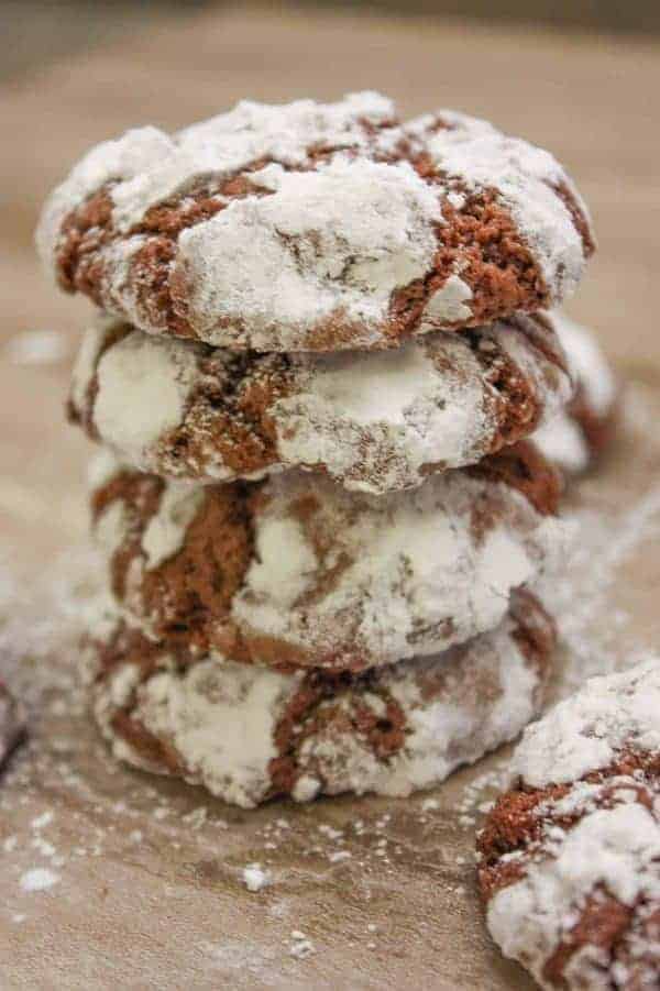 Chocolate Crinkle Cookies are a delicious treat for any holiday, including Christmas. These cookies are perfect for cookie exchange parties.