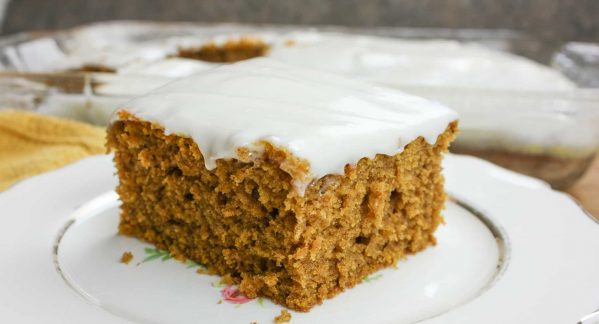 Pumpkin Cake with Cream Cheese Frosting is a delicious dessert for the winter and Christmas holidays