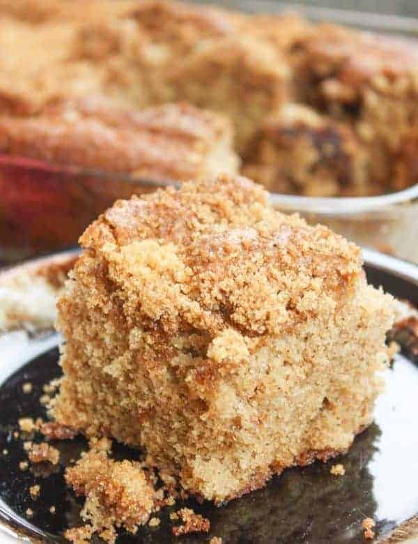 Cinnamon Coffee Cake is a delicious dessert. The cinnamon and nutmeg is the perfect way to start the fall season.