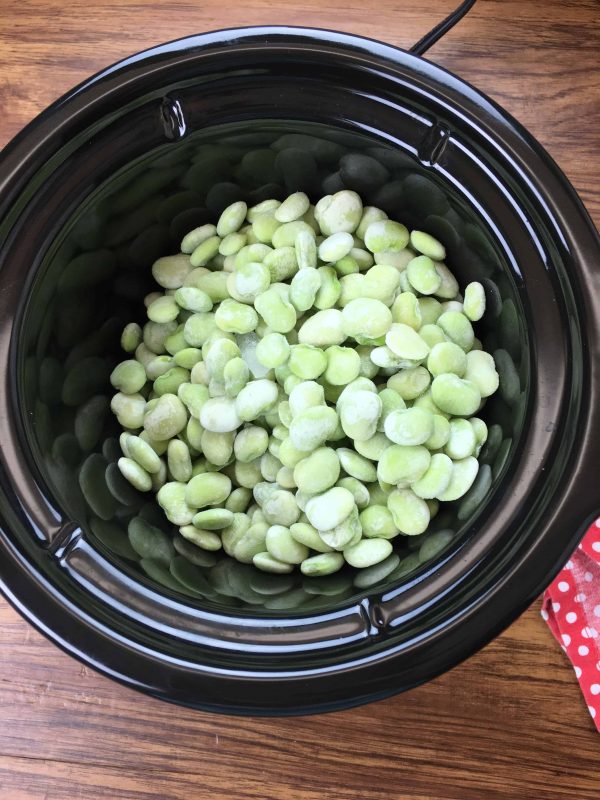 Butter beans are a great source of fiber and are easy to make in the Crock Pot. 