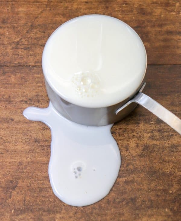 Picture of milk in a measuring cup