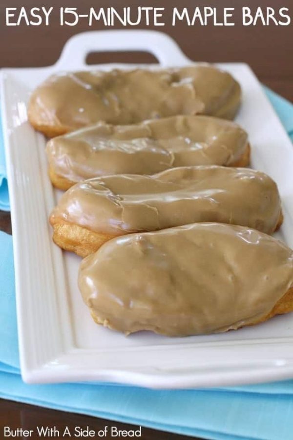 Easy 15-Minute Maple Bars from Butter with a Side of Bread