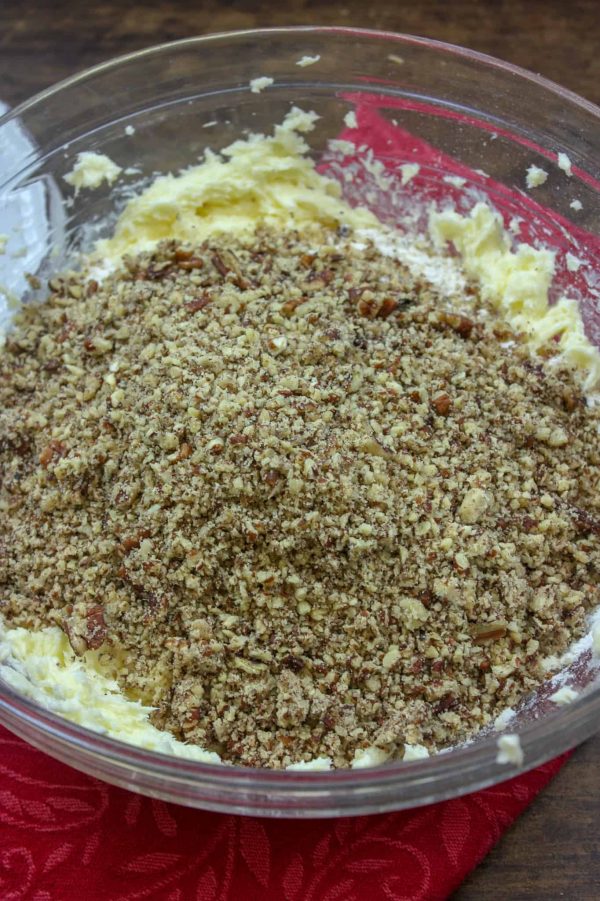 Picture of grated pecans in a large bowl