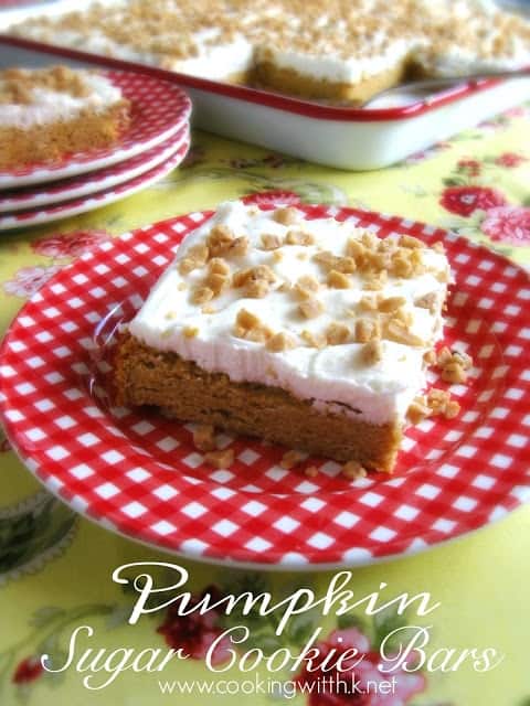 Picture of pumpkin cookie bars