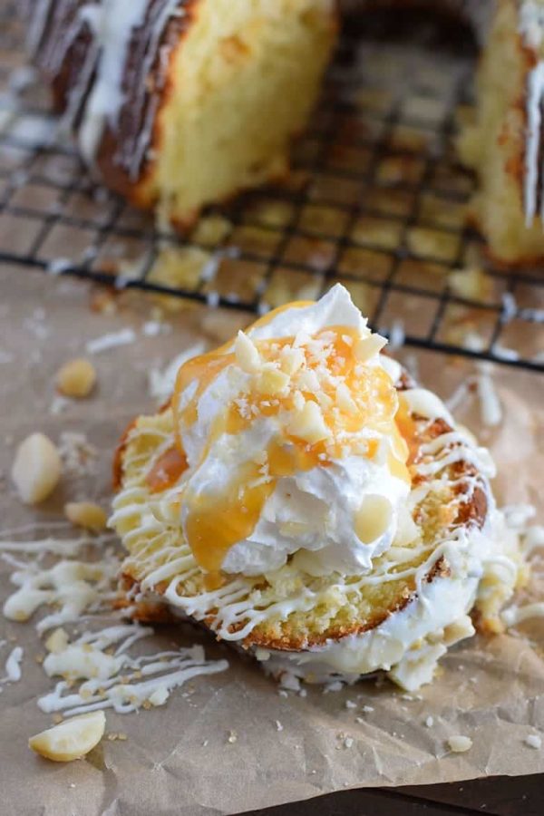 Picture of pound cake on a counter