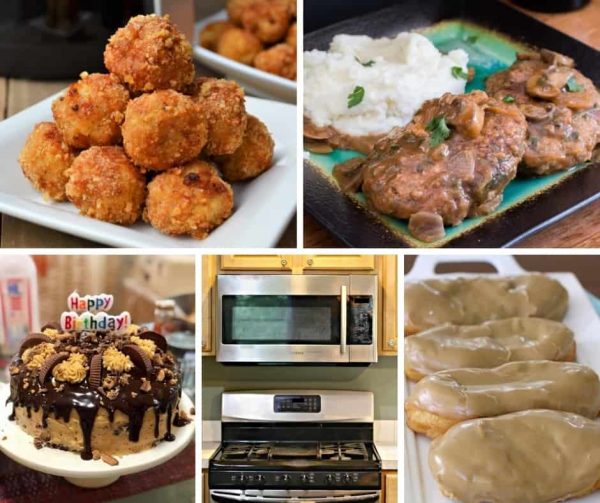 We have a lot of delicious recipes this week on Foodie Friday. Salisbury Steak, Healthy Air Fryer Low Carb Parmesan Chicken Meatballs, Easy 15-Minute Maple Bars, Peanut Butter Chocolate Reese's Birthday Cake, and Tips to Prevent Kitchen Fires. It's a great week.