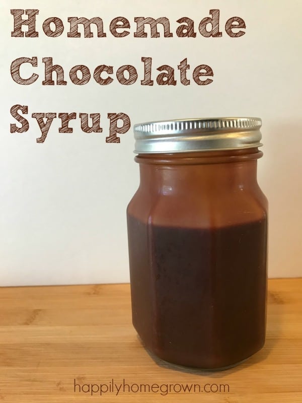 Picture of Chocolate Syrup in a jar.