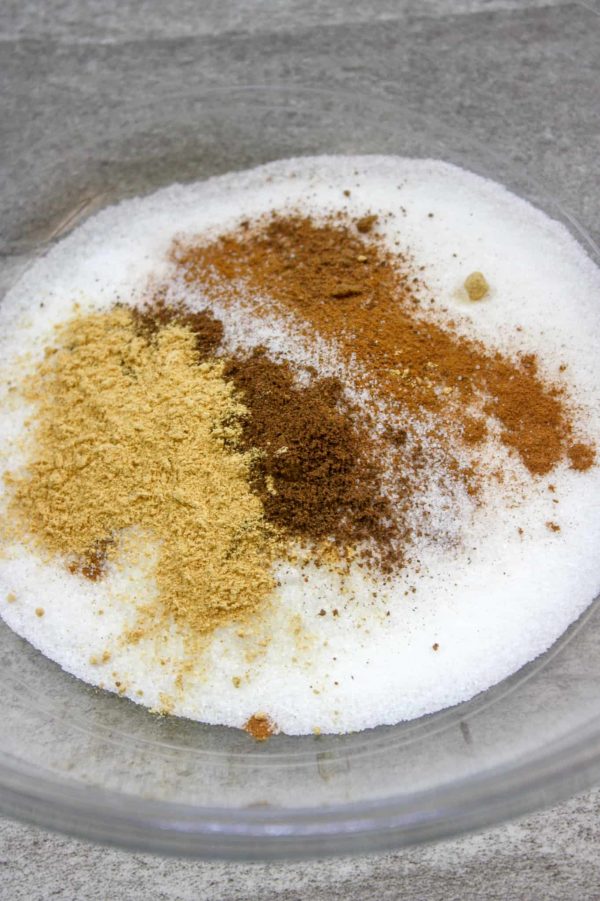 Picture of seasonings and sugar in a bowl