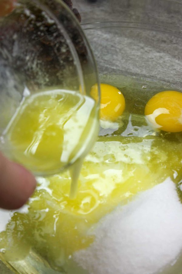 Picture of butter being poured into a bowl