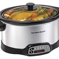 Hamilton Beach 040094336609 Programmable Slow Cooker, Silver, 6-Quart, Stainless Steel (33660)