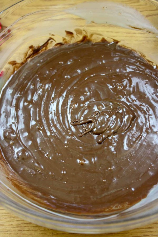 Picture of melted chocolate in a bowl.