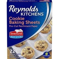 Reynolds Kitchens Cookie Baking Parchment Paper Sheets (SmartGrid, Non-Stick, 22 Sheets) - Perfect for Christmas Cookies