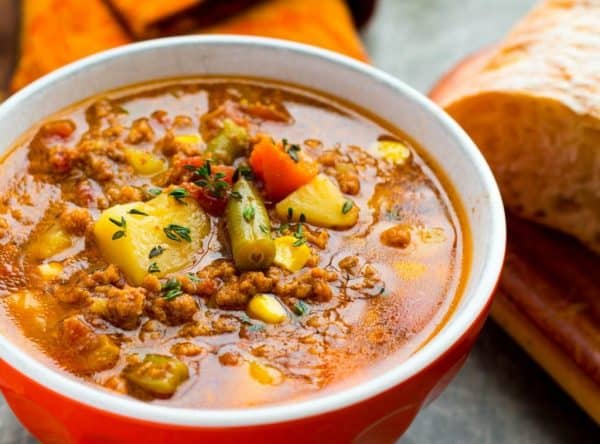 Picture of soup in a bowl