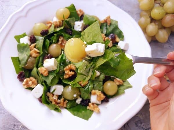 Picture of salad on a white plate