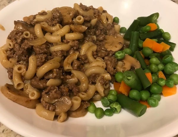 Picture of stroganoff on a plate