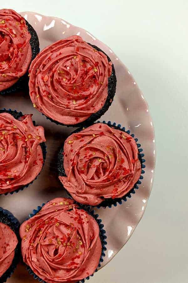 Cupcakes on a white plate