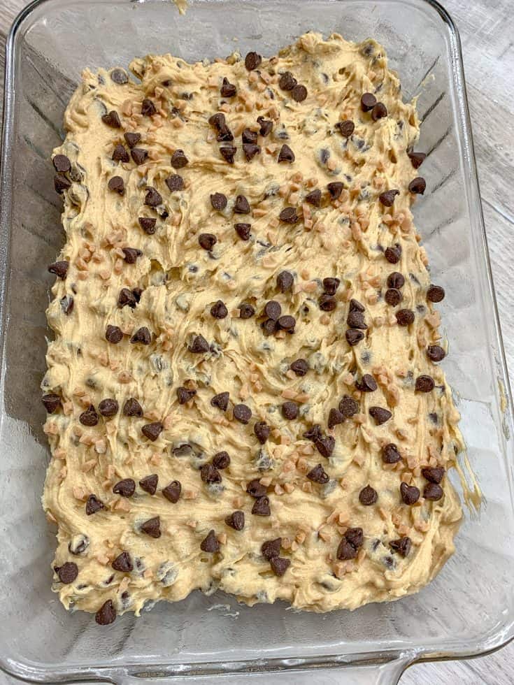 Picture of cookie dough in a dish