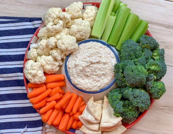 Picture of dip and veggies