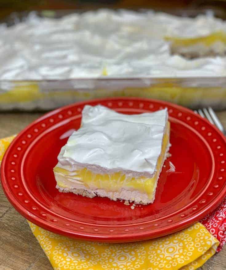 Picture of lemon lush on a plate