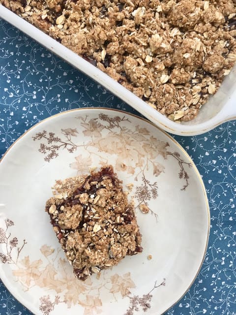 Picture of a breakfast square on a plate