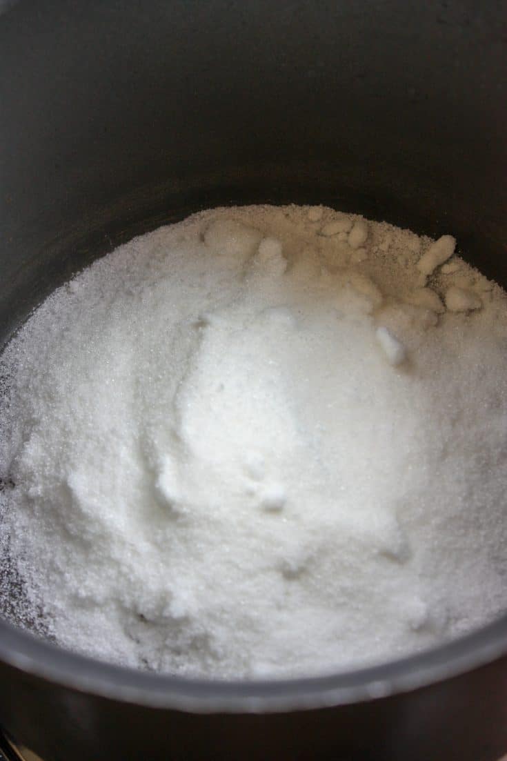 Picture of flour in a saucepan.