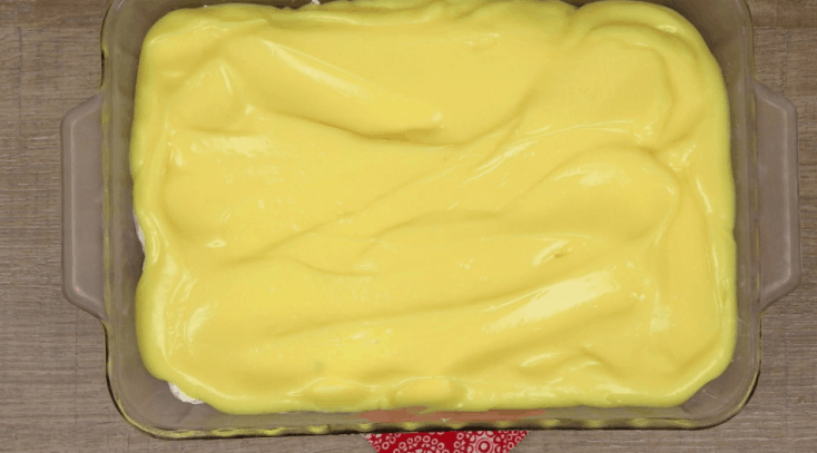 Picture of a lemon pudding layer