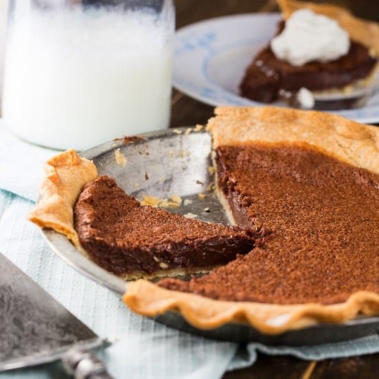 Virginia - Chocolate Chess Pie - Served Up with Love and Spicy Southern Kitchen