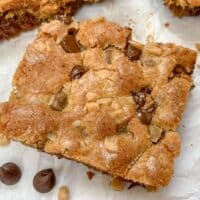 Chocolate Chip Cookie Bars with Toffee