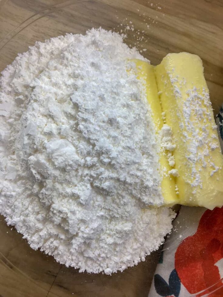 Picture of butter and powdered sugar