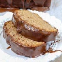 Sweetened Condensed Milk Chocolate Pound Cake with Chocolate Frosting