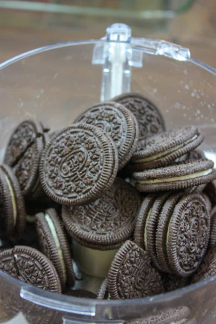 Picture of Oreos in a Cuisinart