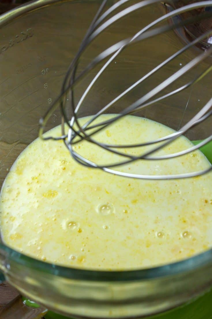 Picture of milk and instant pudding in a bowl