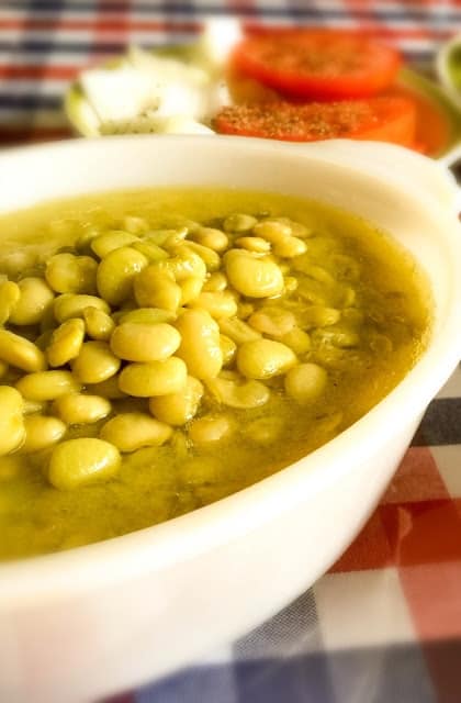 Lima beans in a bowl