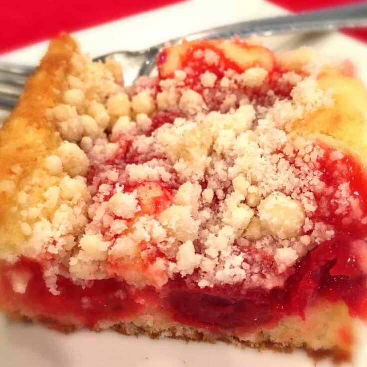 Picture of cherry crumb coffee cake