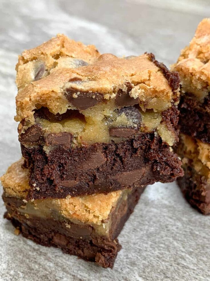 Brookies stacked on top of each other 