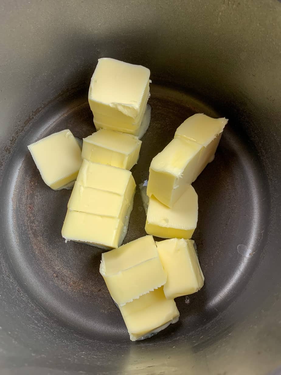 Butter in a saucepan