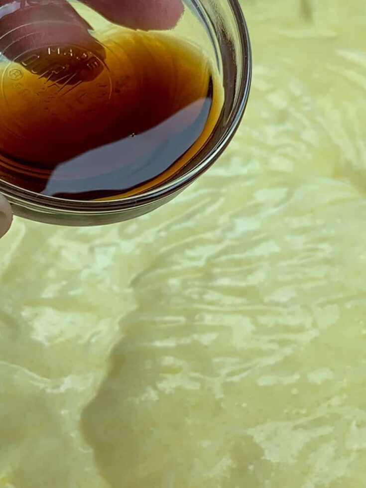 Vanilla in a small glass bowl