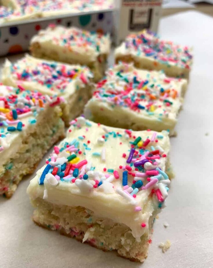 Cookie bars on a counter