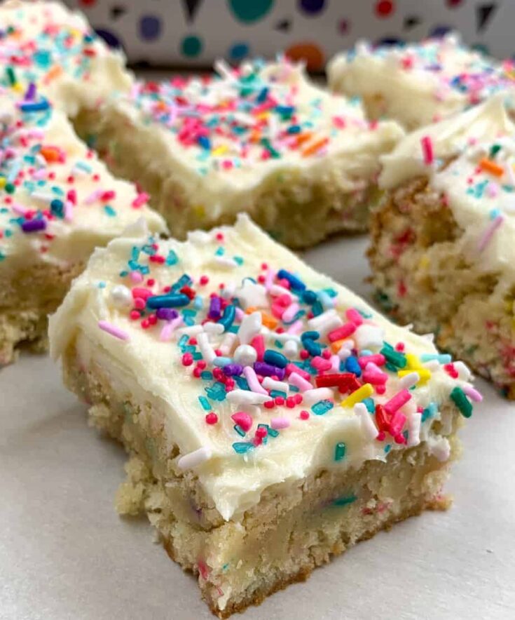 Cookie bars on a counter