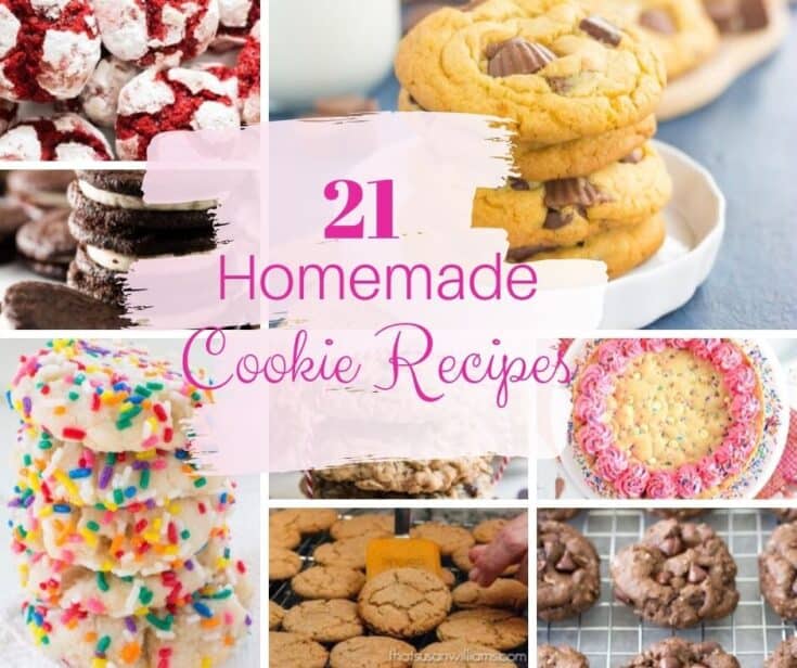 Eight pictures of homemade cookies