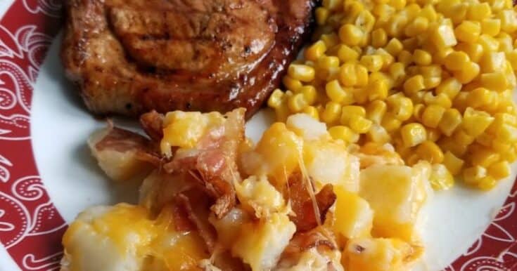 Cheesy Potatoes {with bacon!!}