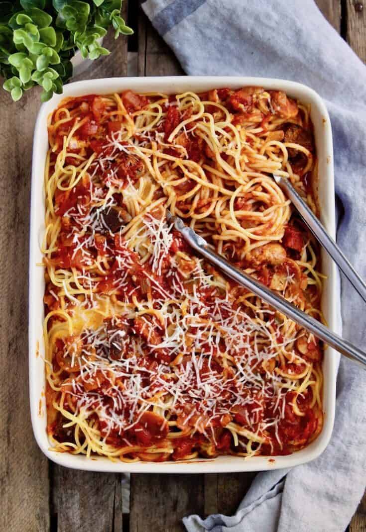 Italian Baked Spaghetti Recipe