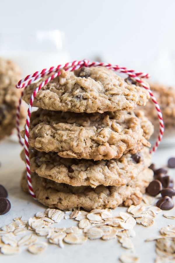 Toffee Oatmeal Chocolate Chip Cookies