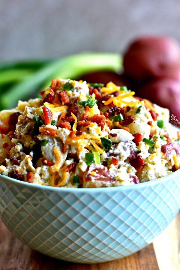 Loaded Bacon Ranch Potato Salad {Gluten-Free, Dairy-Free Option}