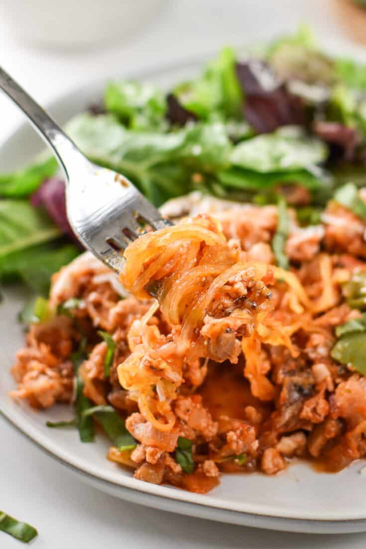 Low Carb Spaghetti Squash Spaghetti Bake