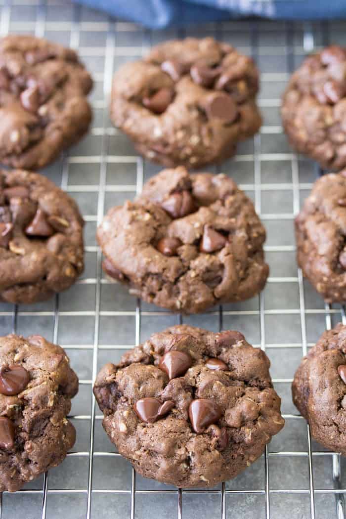 Chewy Chocolate Oatmeal Cookies - Double Chocolate, Soft & Chewy!